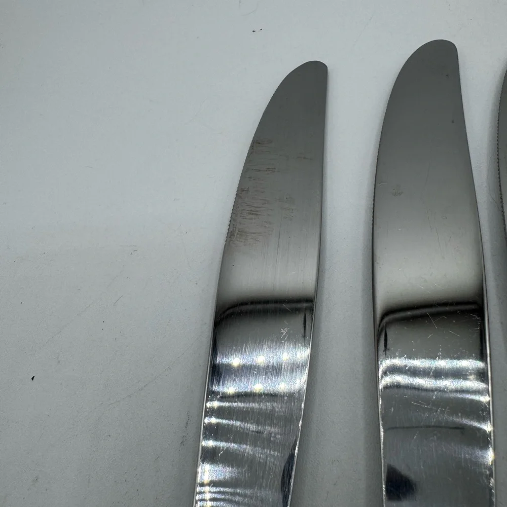 Lenox Flatware 18/8 Butlers Gourmet Plume Stainless Glossy - 5 Dinner Knives